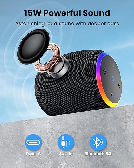 Zicoroop Portable Wireless Bluetooth Speaker