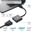 Benfei VGA to HDMI adapter