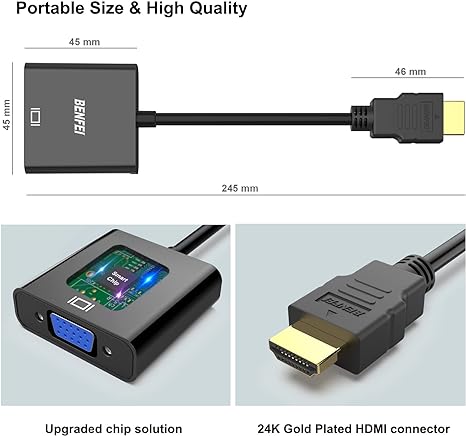 Benfei VGA to HDMI adapter