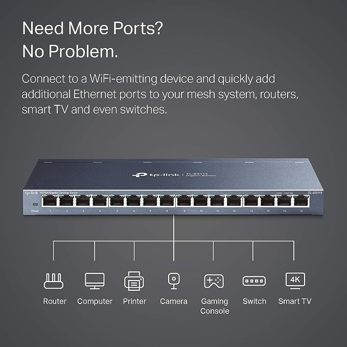 tp-link 16-port Gigabit unmanaged Switch