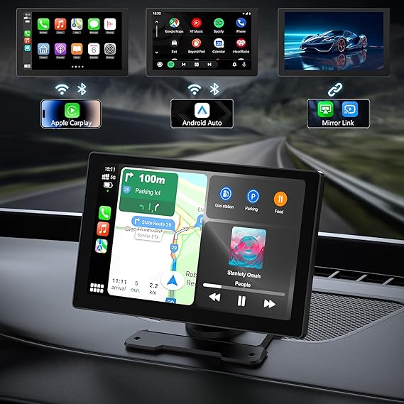 Portable 9in Wireless Apple Carplay