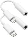 Apple 2 pack for iphone lightning to 3.5mm headphone