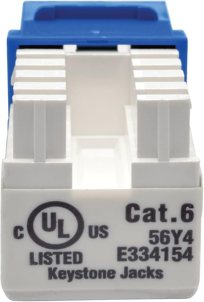 Tripp Lite Cat6 Cat5e 110 style punch down Keystone Jack Blue