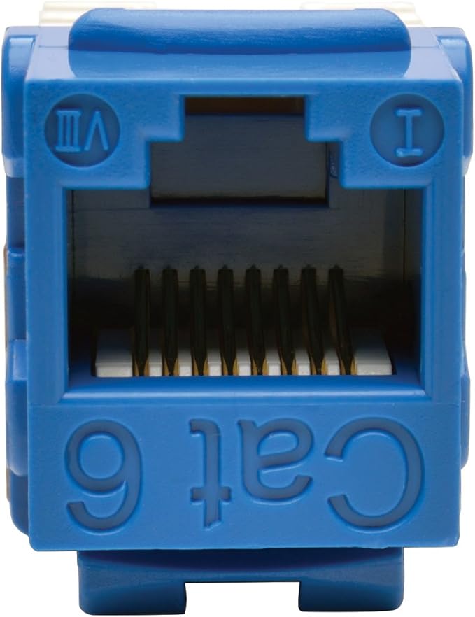 Tripp Lite Cat6 Cat5e 110 style punch down Keystone Jack Blue