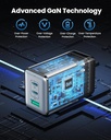 128W USb C Wall charger GaN 3port fast charging station