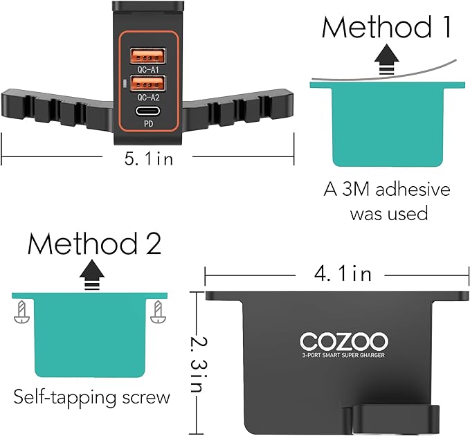 COZOO Headphone stand with USB Charger