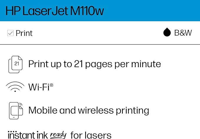 Hp LaserJet M110w laser printer