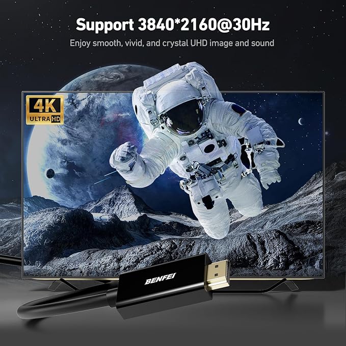 Benfei 4K Display port to HDMI cable (6ft) 