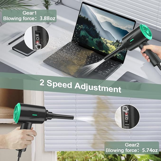 Air Duster - Electric Air Blower - High Power Cleaning for Computer