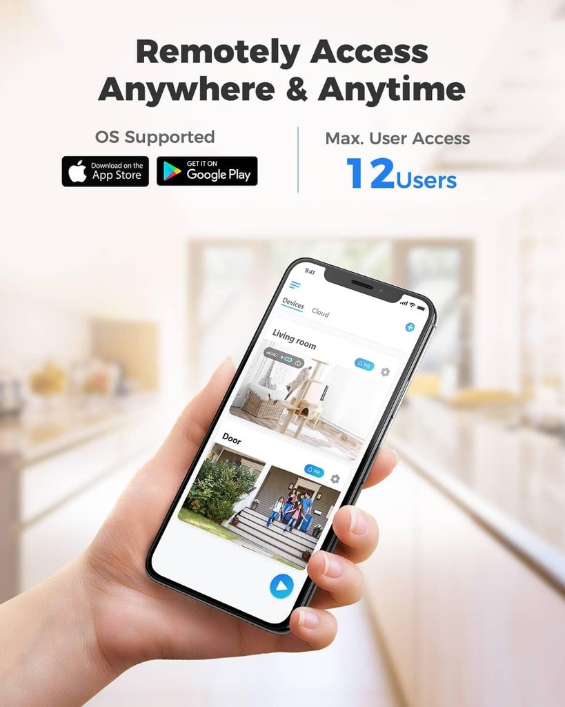 REOLINK Smart 5MP Home Security Camera System and 4K 8 Channel NVR