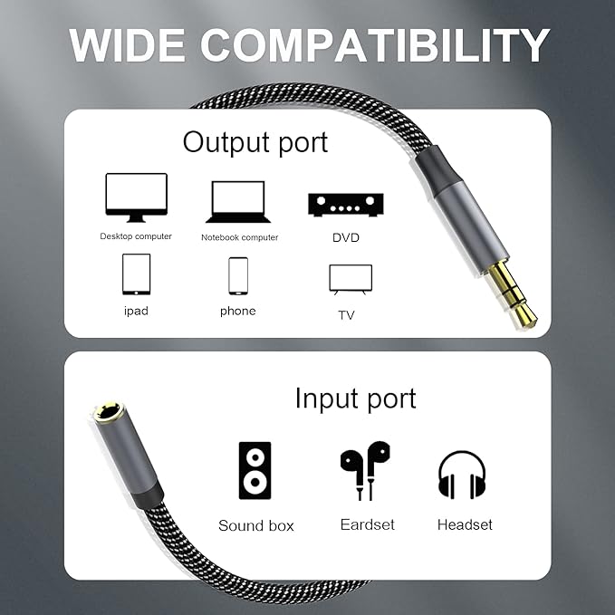 3.5mm Audio Male to Female Extension Cable