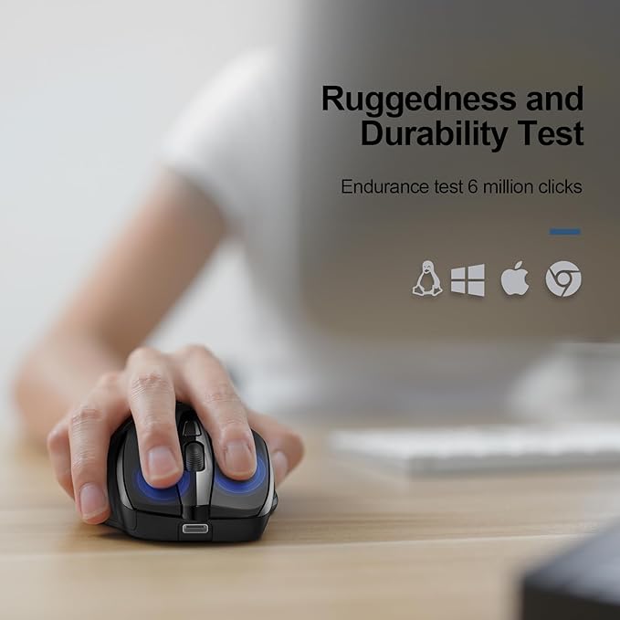 TECKNET ergonomic Wireless Mouse (Rechargeable)