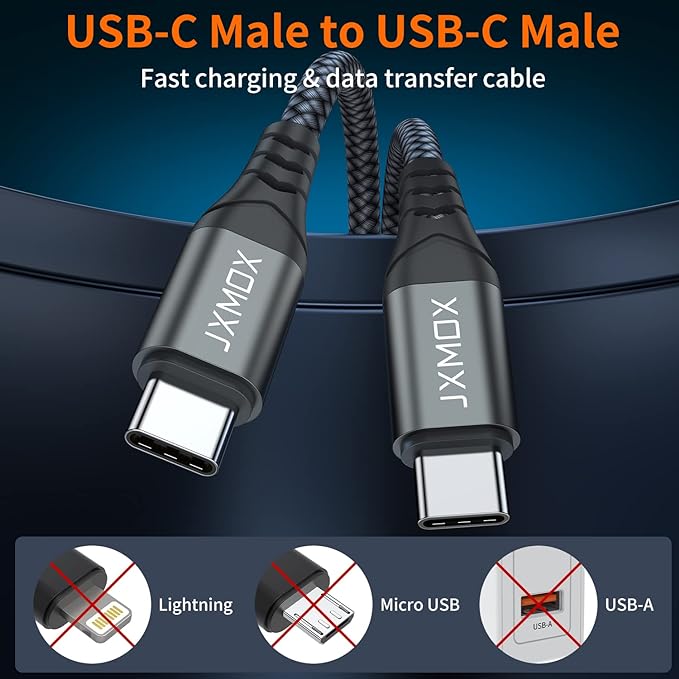 JXMOX USB-C to C cable 1m