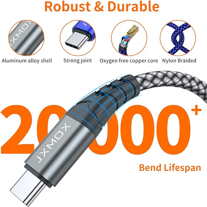 JXMOX USB-C to C cable 1m