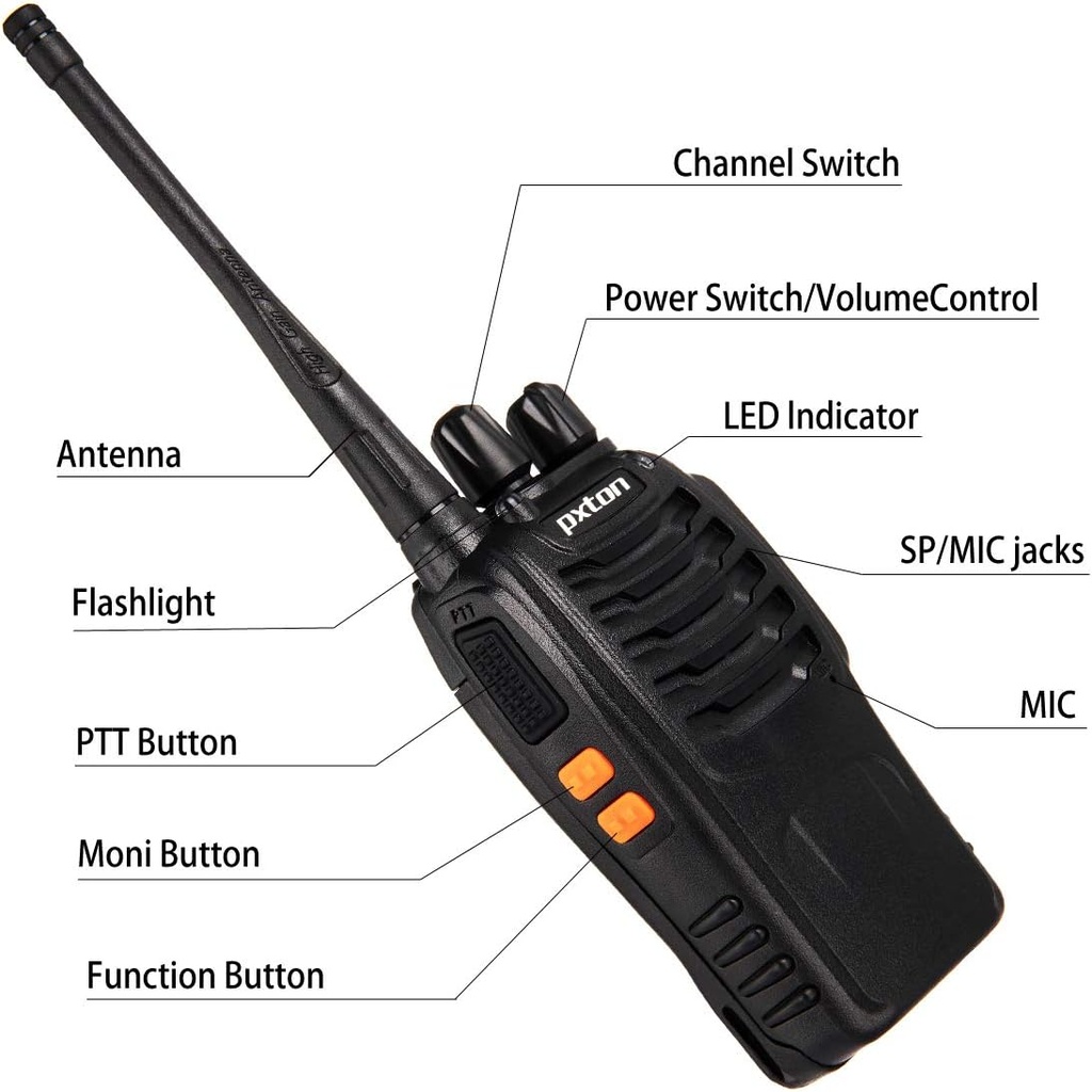 PXTON Portable Two-Way Radio Solution (2 Pack)