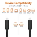 USB 4 Cable, Thunderbolt 3/4 - USB-C to USB-C