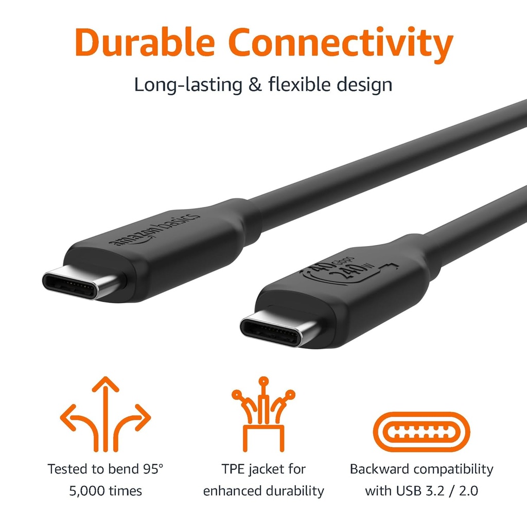 USB 4 Cable, Thunderbolt 3/4 - USB-C to USB-C