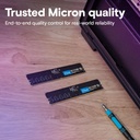 Crucial 16GB DDR5 RAM Kit (2x8GB), 4800MHz (PC5-38400) CL40 UDIMM 288-Pin Desktop Memory