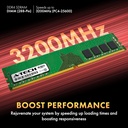 A-Tech 16GB (2x8GB) DDR4 3200 MHz UDIMM PC4-25600 (PC4-3200AA) CL22 DIMM Non-ECC Desktop RAM Memory Modules 