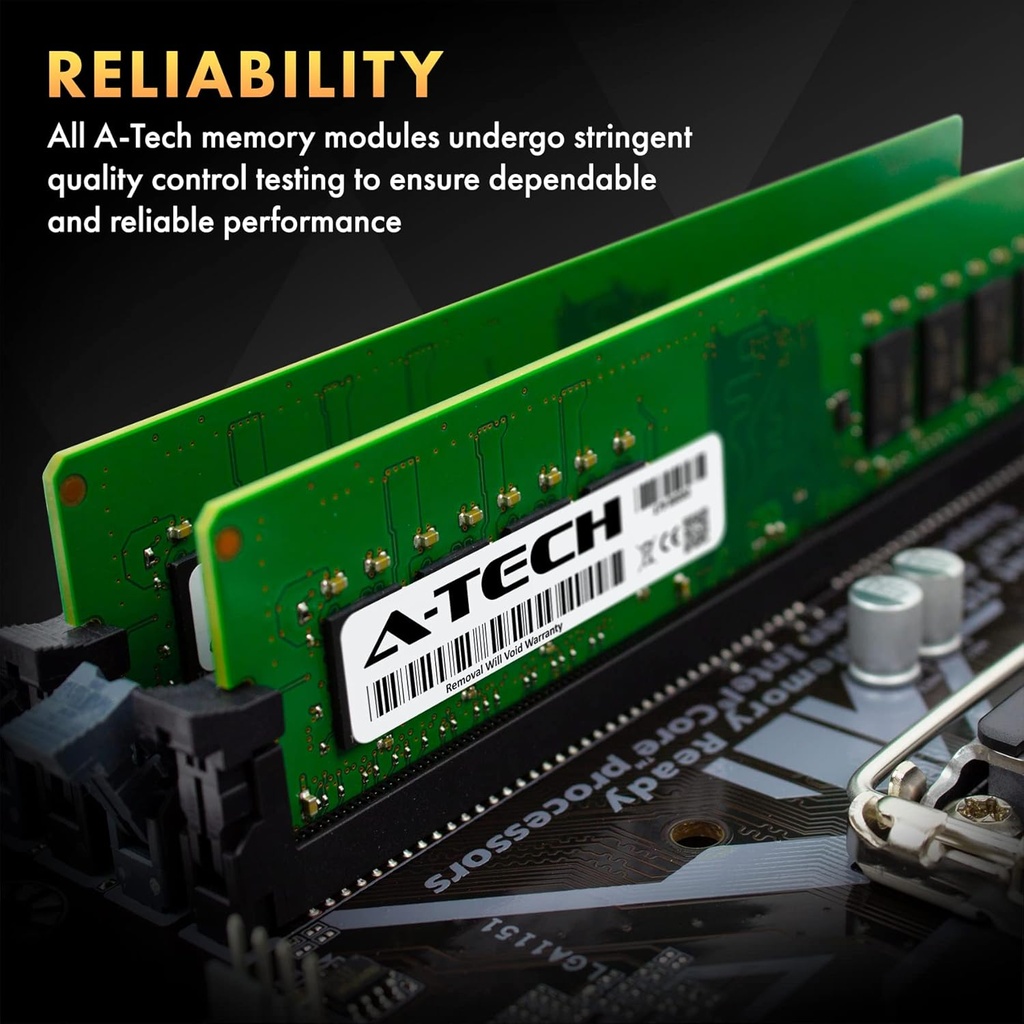 A-Tech 16GB (2x8GB) DDR4 3200 MHz UDIMM PC4-25600 (PC4-3200AA) CL22 DIMM Non-ECC Desktop RAM Memory Modules 