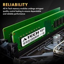A-Tech 16GB (2x8GB) DDR4 3200 MHz UDIMM PC4-25600 (PC4-3200AA) CL22 DIMM Non-ECC Desktop RAM Memory Modules 