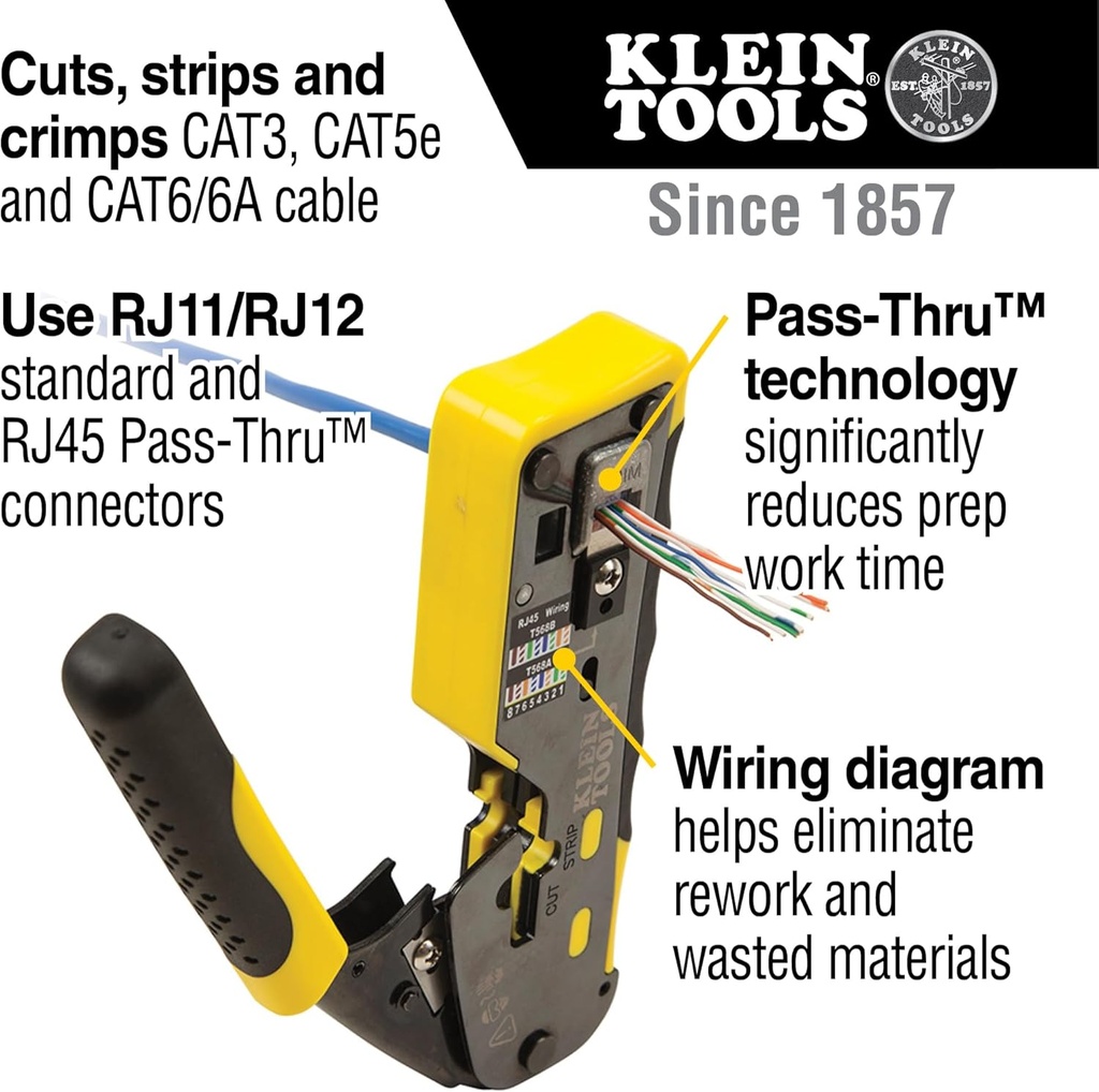 Klein Tools Pass-Thru Modular Crimper