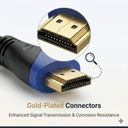 High-Speed Braided HDMI Cable 4K 60Hz HDR, HDMI 2.0 - 3 FT
