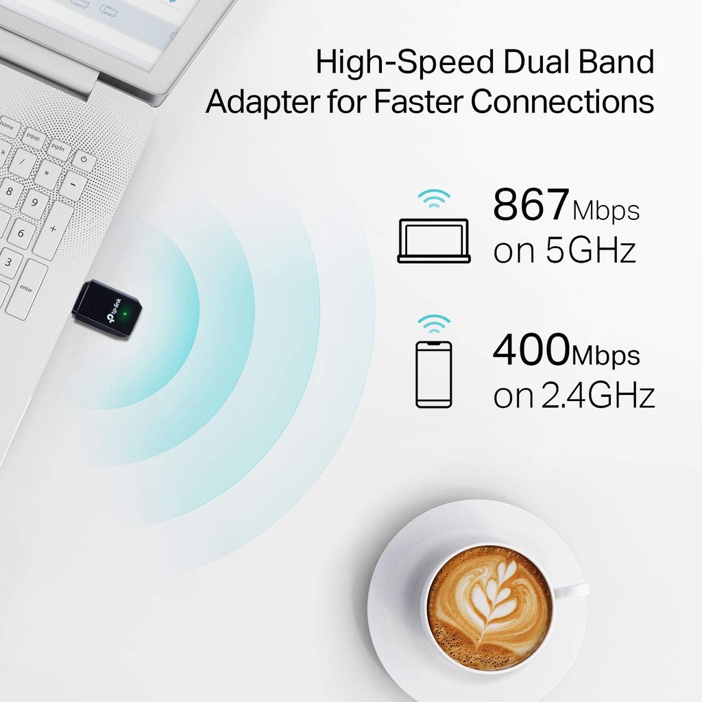 TP-Link AC1300 USB Wi-Fi Adapter - Archer T3U