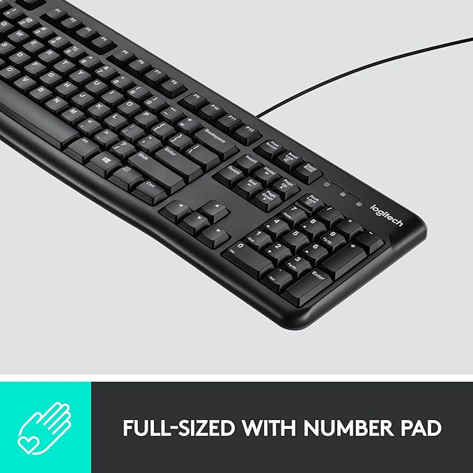 Logitech MK120 Full-Size Wired Keyboard and Mouse Combo