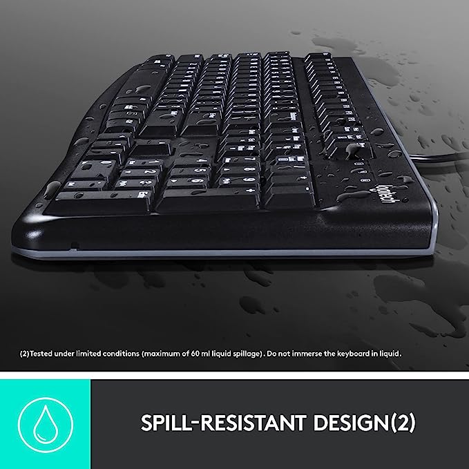 Logitech MK120 Full-Size Wired Keyboard and Mouse Combo