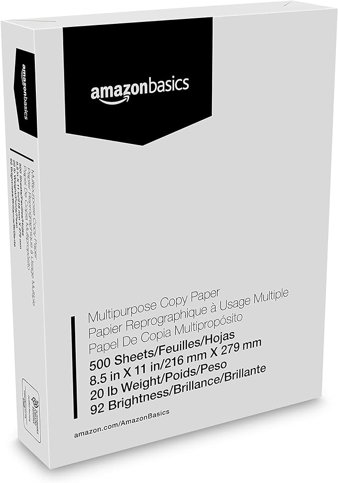 Amazon basics Letter size copy paper