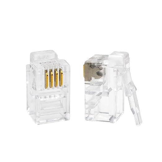 Smiton RJ9 Telephone Cable 4P4C Connector