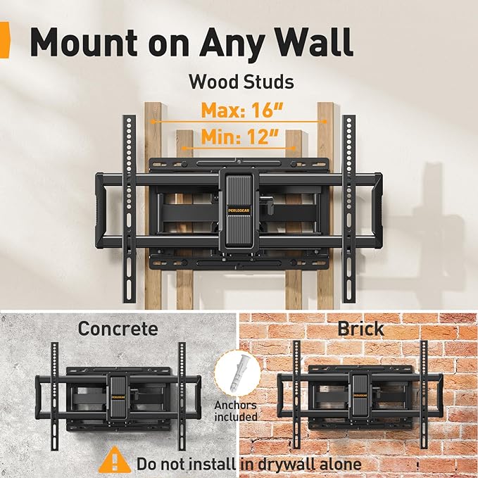 Perlegear Full-Motion TV Wall Mount