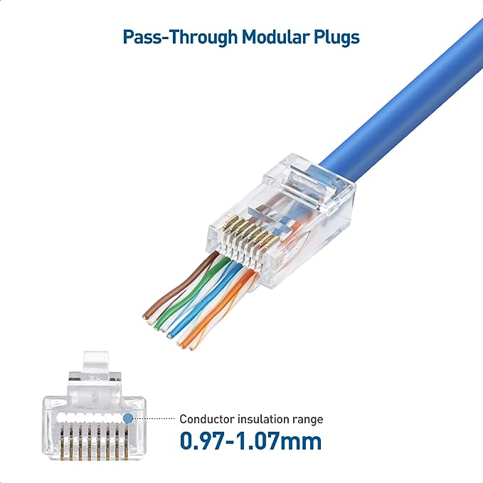 Cable Matters 100-Pack Cat 6 Pass Through Connectors