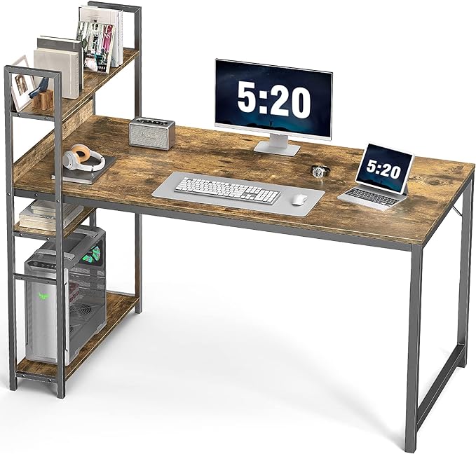 Sweetcrispy 47" Multi-Purpose Desk with shelves