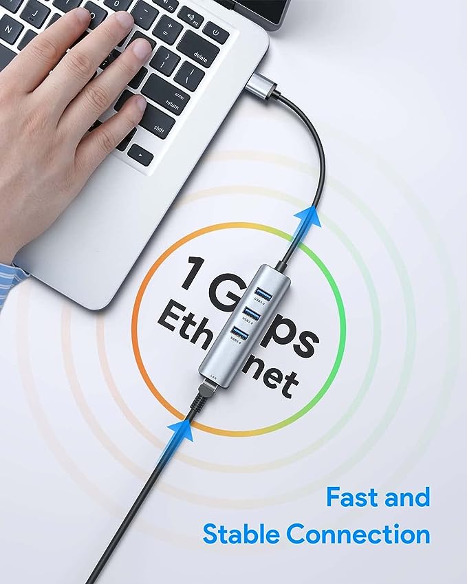 USB-A hub with Ethernet