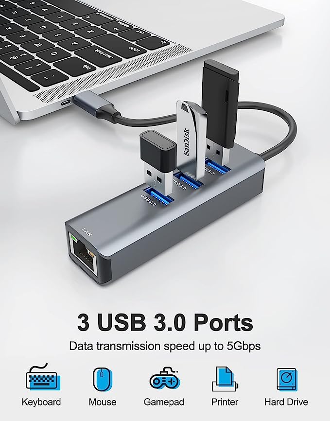 Ablewe USB-c hub with Ethernet