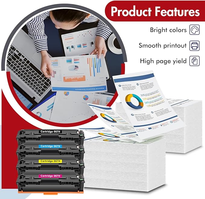 067H MF656Cdw Toner Cartridge 4 pack for Canon