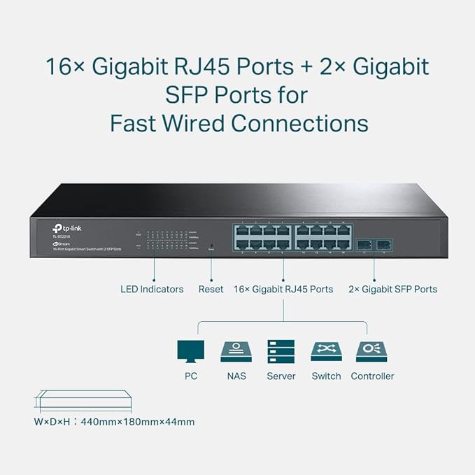 TP-Link TL-SG2218P | 16 Port Gigabit Smart Managed PoE Omada Switch