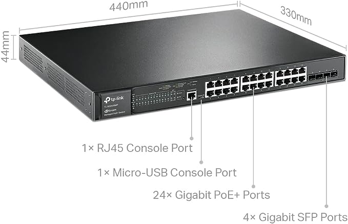 TP-Link TL-SG3428MP | 24 Port Gigabit L2+ Managed PoE Switch