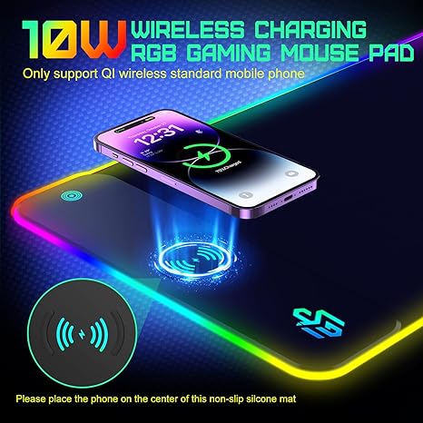 GIM Wireless Charging RGB Gaming Mouse Pad