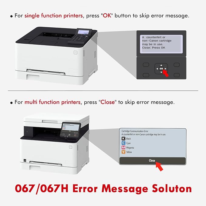 067H MF656Cdw Toner Cartridge 4 pack for Canon