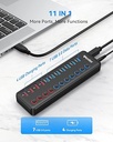 Powered USB 3.0 Hub, Wenter 11-port Hub Splitter (7 faster)