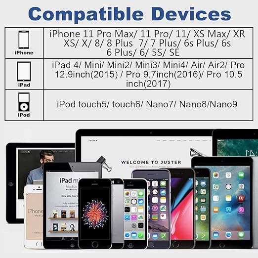 USB-A to Lightning iPhone Charging Cable