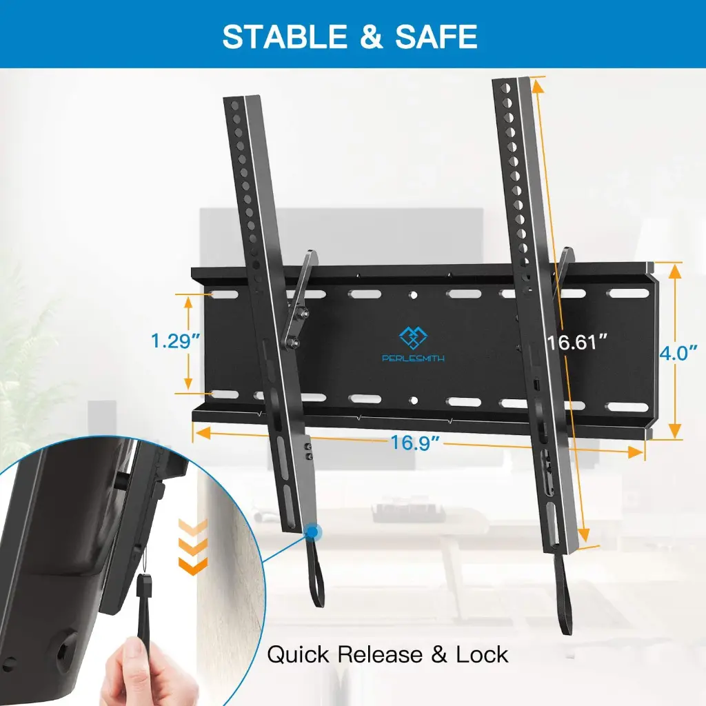 Perlesmith Tilting TV Wall Mount - 23" to 60"