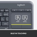 Logitech K400 Plus Wireless Touchpad, Keyboard