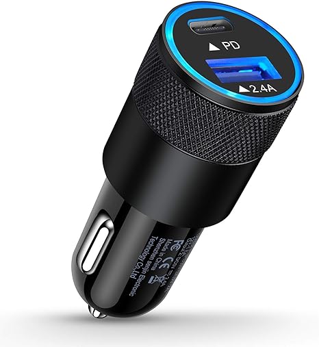 AILKIN 30W PD USB-C and USB-A car Charging block