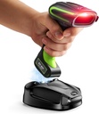 Eyoyo 2D QR Industrial Barcode Scanner with Wireless Charging Stand
