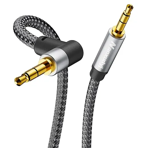 NanXudyj 3.5mm to 3.5mm 90 degrees aux cable