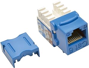 Tripp Lite Cat6 Cat5e 110 style punch down Keystone Jack Blue
